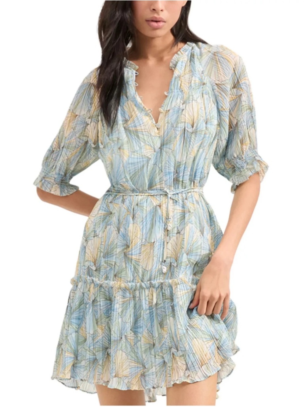 Veronica Beard Dorrie Floral Print Tiered Dress  Size: 6 - NWT $698
